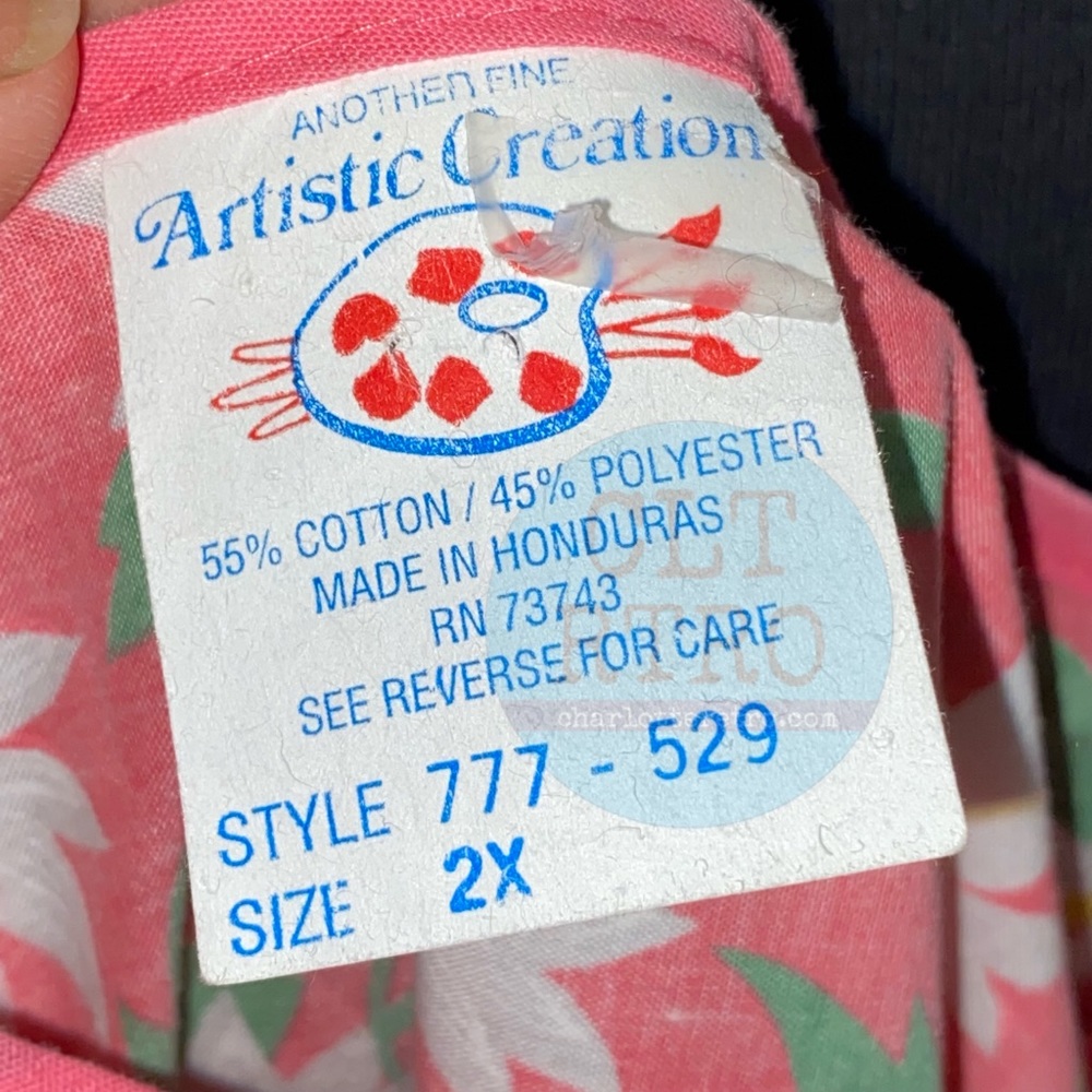 70s Vtg Pink Housedress W Daisies - image 3